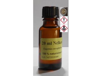 20 ml Nelkenöl (Eugenia caryophyllata), Gewürznelkenöl, 100%, naturreines ätherisches Öl