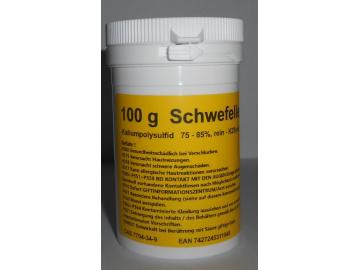 100 g Schwefelleber, Kaliumpolysulfid K2Sx (75-85% rein)