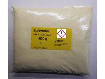 1000 g Schwefel, Säurearm, sublimiert reinst >99,9% für Elementarsammlung