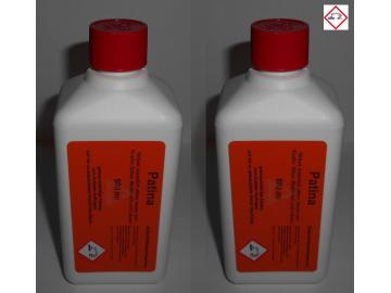 1000 ml Tiffany Patina zum schwarz beizen von Kupfer, Silber und Weisblech
