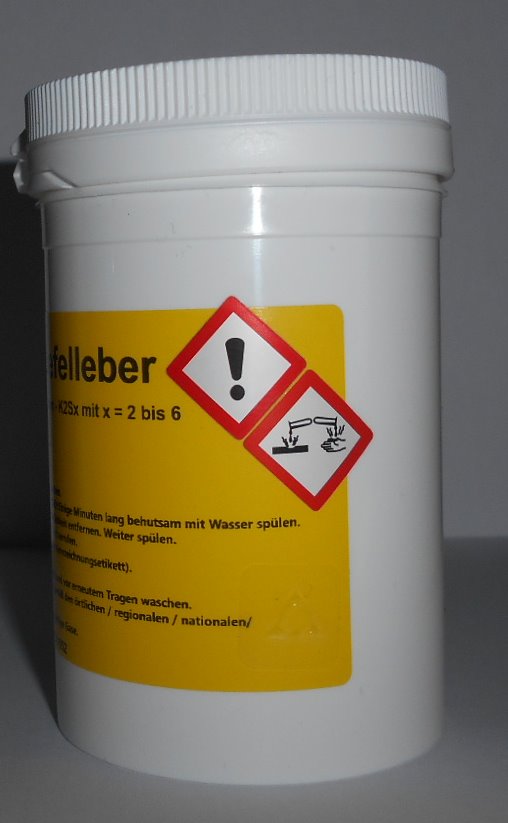 200 g Schwefelleber, Kaliumpolysulfid K2Sx (75-85% rein)