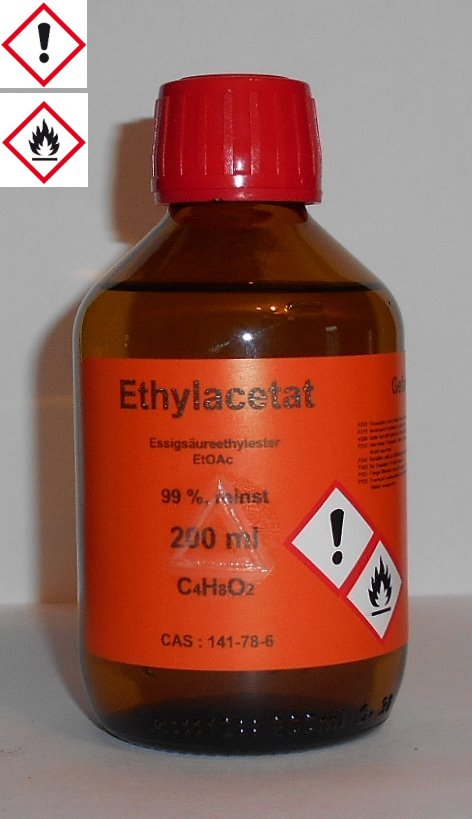 200 ml Ethylacetat, >99% Essigsäureethylester, für Chromatographie, Lösungsmittel