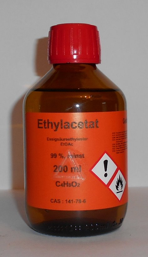 200 ml Ethylacetat, >99% Essigsäureethylester, für Chromatographie, Lösungsmittel