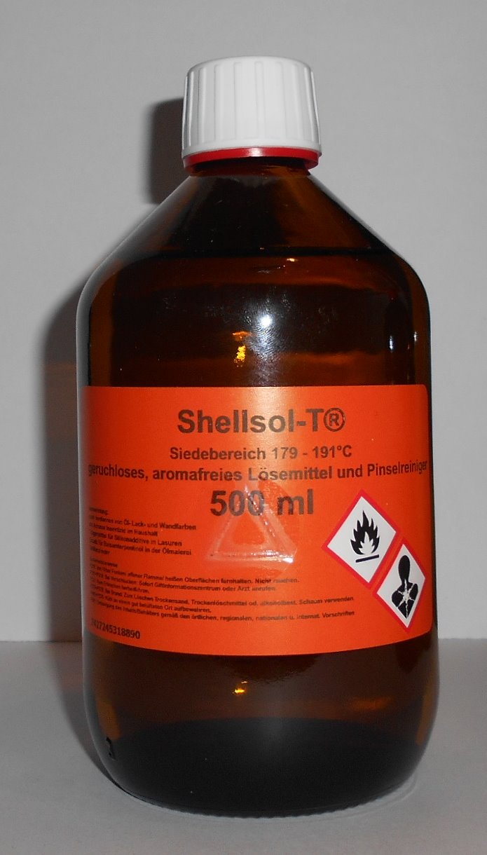 500 ml Shellsol-T®, Terpentinersatz, geruchslos, Lösungsmittel, Pinselreiniger
