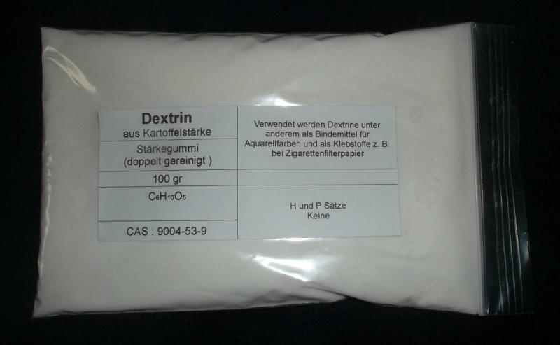 100 g Dextrin aus Kartoffelstärke, Stärkegummi, Bindemittel für Aquarellfarben