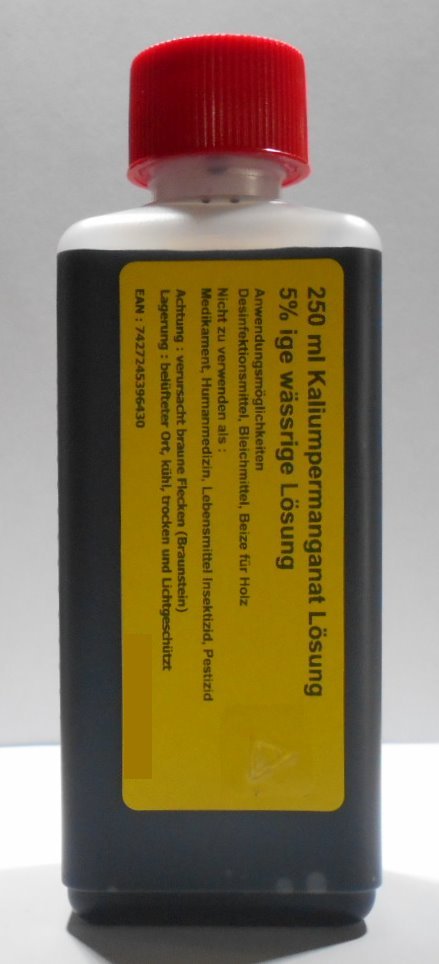 250 ml Kaliumpermanganatlösung 5 % - Desinfektionsmittel, Bleiche, Beize