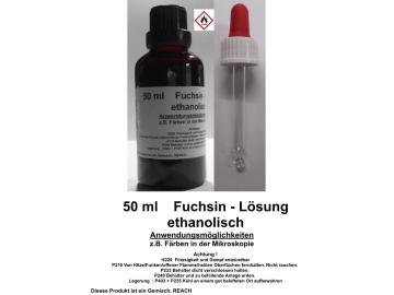 50 ml Fuchsin Lösung, ethanolisch, für die Mikroskopie