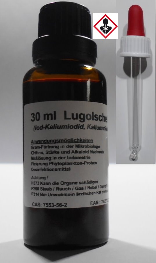 30 ml Lugolsche Lösung 5%ig (Iod-Kaliumiodid, Kaliumtriiodid-Lösung)
