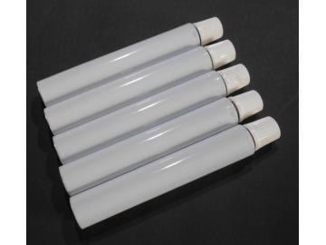 5 Stück 8 ml Leertuben aus Aluminium weiß lackiert, Masse : 13,5 x 75 mm