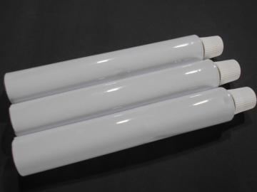 3 Stück 50 ml Leertuben aus Aluminium weiß lackiert, Masse : 25 x 145 mm