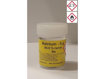 5 g Natrium Alkalimetall >99,9% unter Paraffinoel für Elementarsammlung