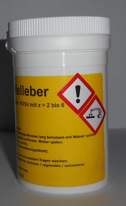 50 g Schwefelleber, Kaliumpolysulfid K2Sx (75-85% rein)