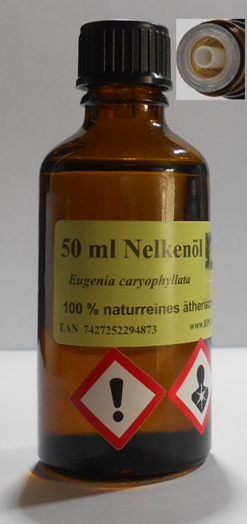 50 ml Nelkenöl (Eugenia caryophyllata), Gewürznelkenöl, 100%, naturreines ätherisches Öl