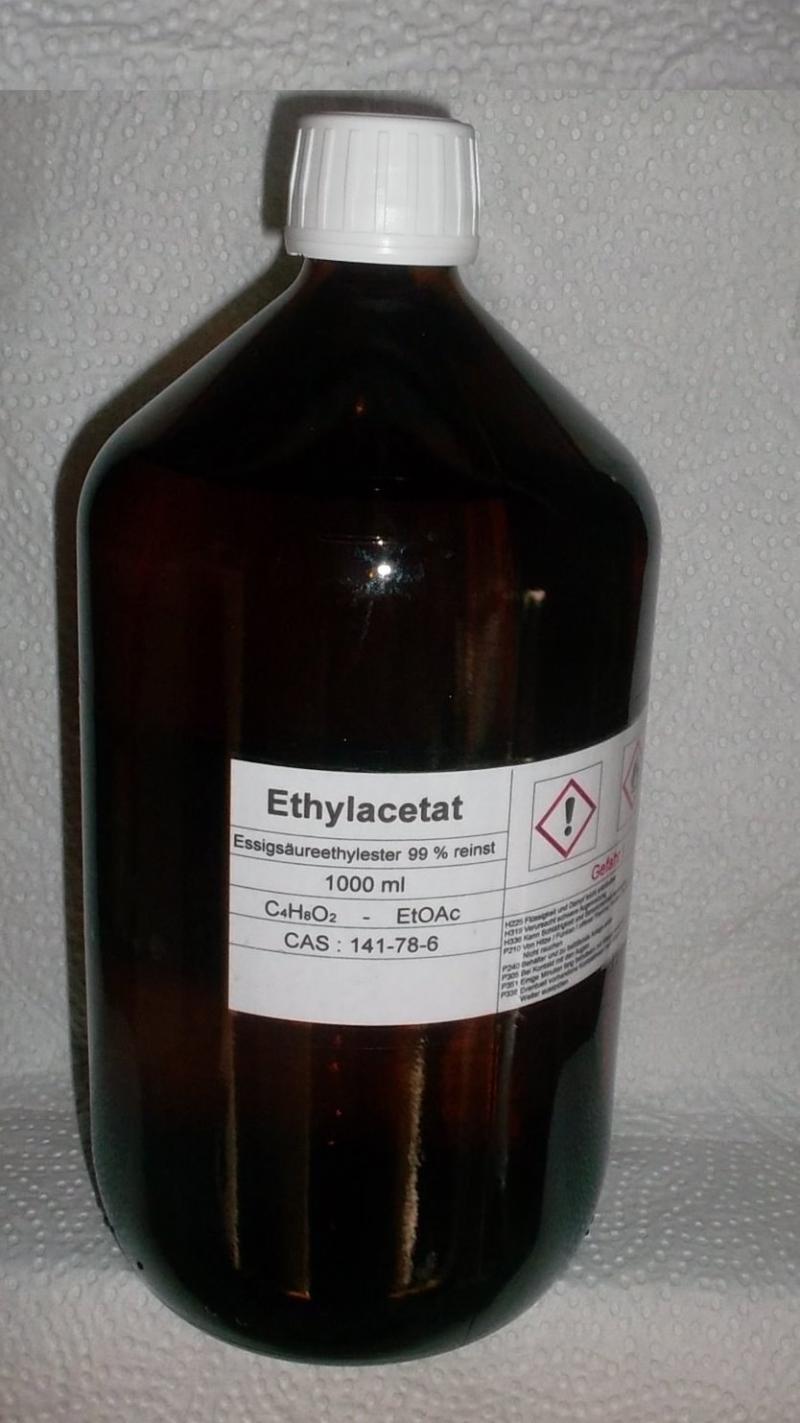 1000 ml Ethylacetat, >99% Essigsäureethylester, für Chromatographie, Lösungsmittel