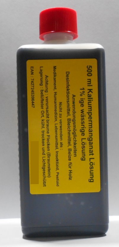 500 ml Kaliumpermanganatlösung 1 % - Desinfektionsmittel, Bleiche, Beize