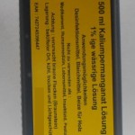 500 ml Kaliumpermanganatlösung 1 % - Desinfektionsmittel, Bleiche, Beize