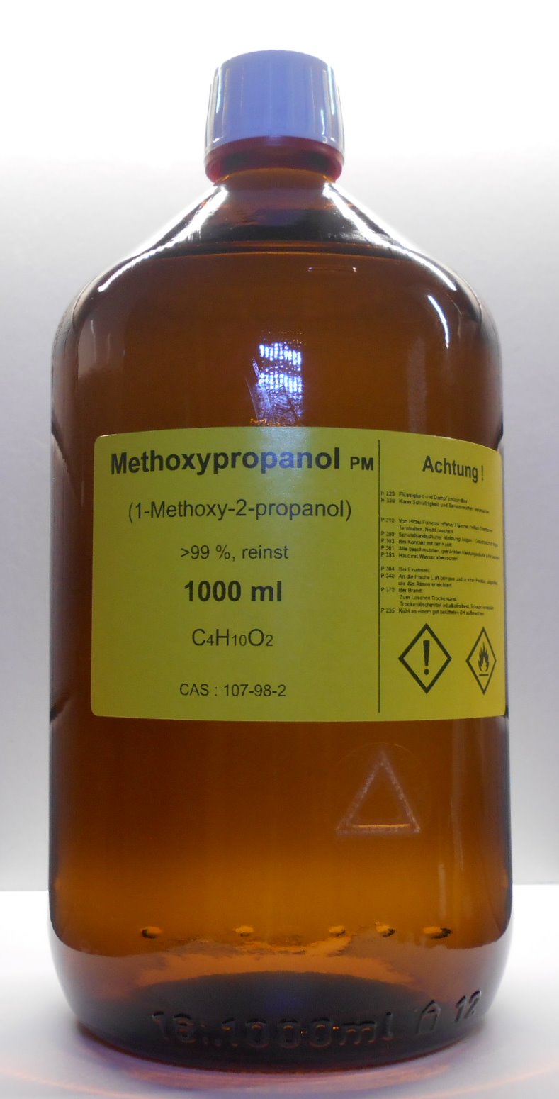 1000 ml Methoxypropanol 99%, Lösungsmittel für Druckfarben und Kunstharze