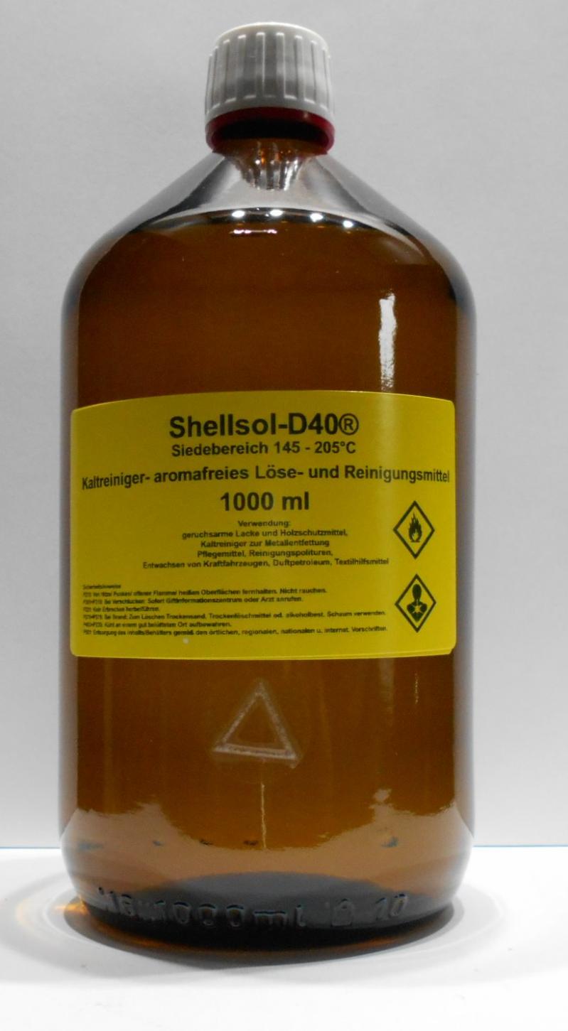 1000 ml Shellsol-D40®, Kaltlreiniger, aromafreies Lösungsmittel, Iso Aliphatan Siedebereich 145 - 205°C
