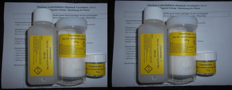 Chemisch verzinnen, Platinen verzinnen für ca.180 Euro Platinen, Chemisch Zinn Set 2