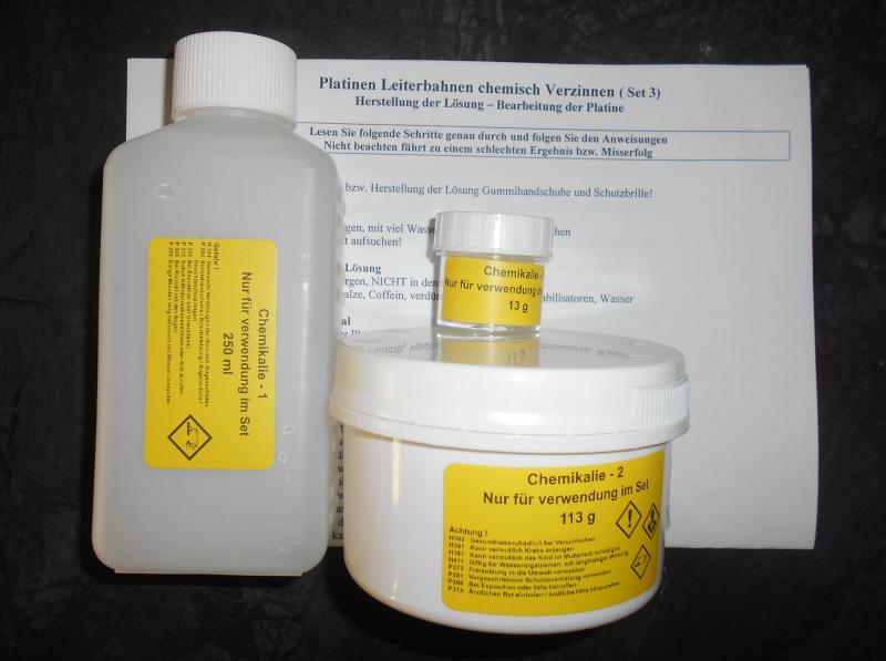 Chemisch verzinnen, Platinen verzinnen für ca.230 Euro Platinen, Chemisch Zinn Set 3