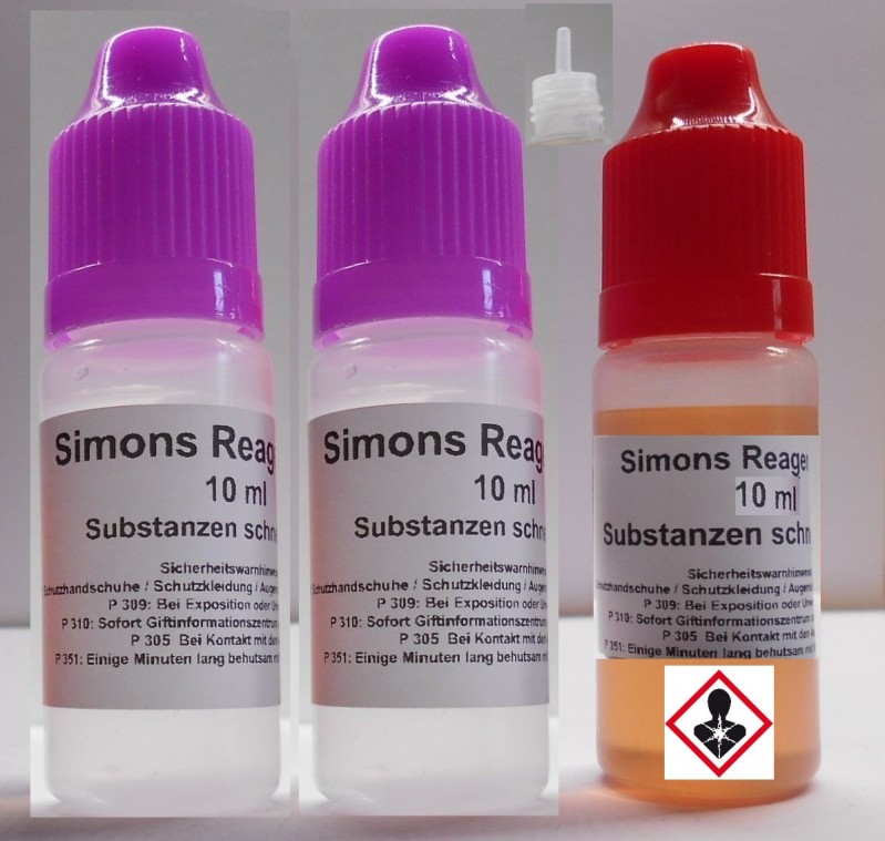 Simons Reagenz Kit 2 - Substanzen Test Schnell Test für ca. 100 Anwendungen