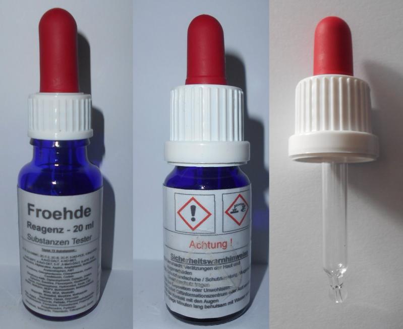 Substanzen Tester - Fröhde Reagenz 20 ml mit Farbskala - Testet 72 Substanzen