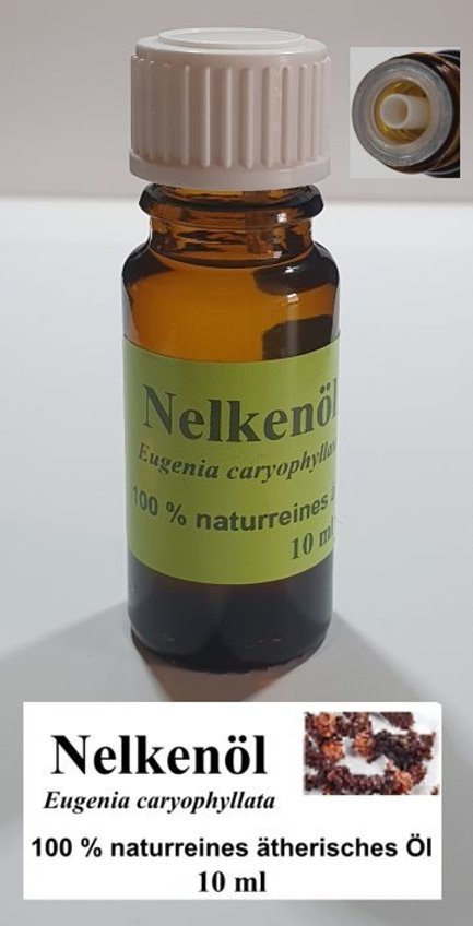 10 ml Nelkenöl (Eugenia caryophyllata), Gewürznelkenöl, 100% BIO naturreines ätherisches Öl